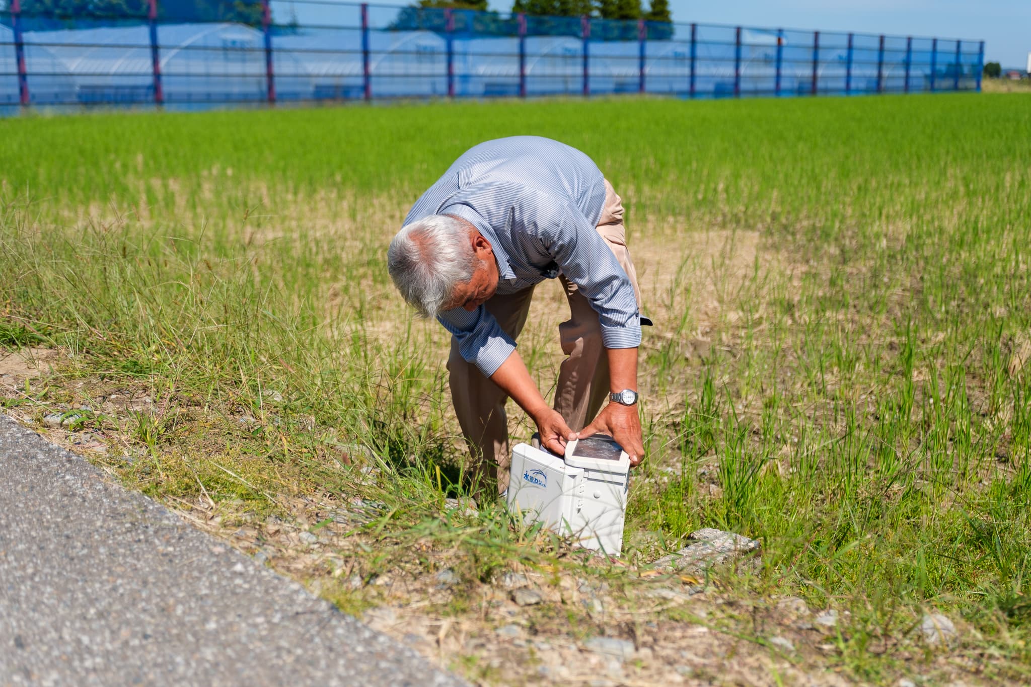 水管理を支える「水まわりくん」可愛いい相棒です
日々是農好 vol.8::https://www.hokutsu.co.jp/agri/results/articles/20251203 - 人物